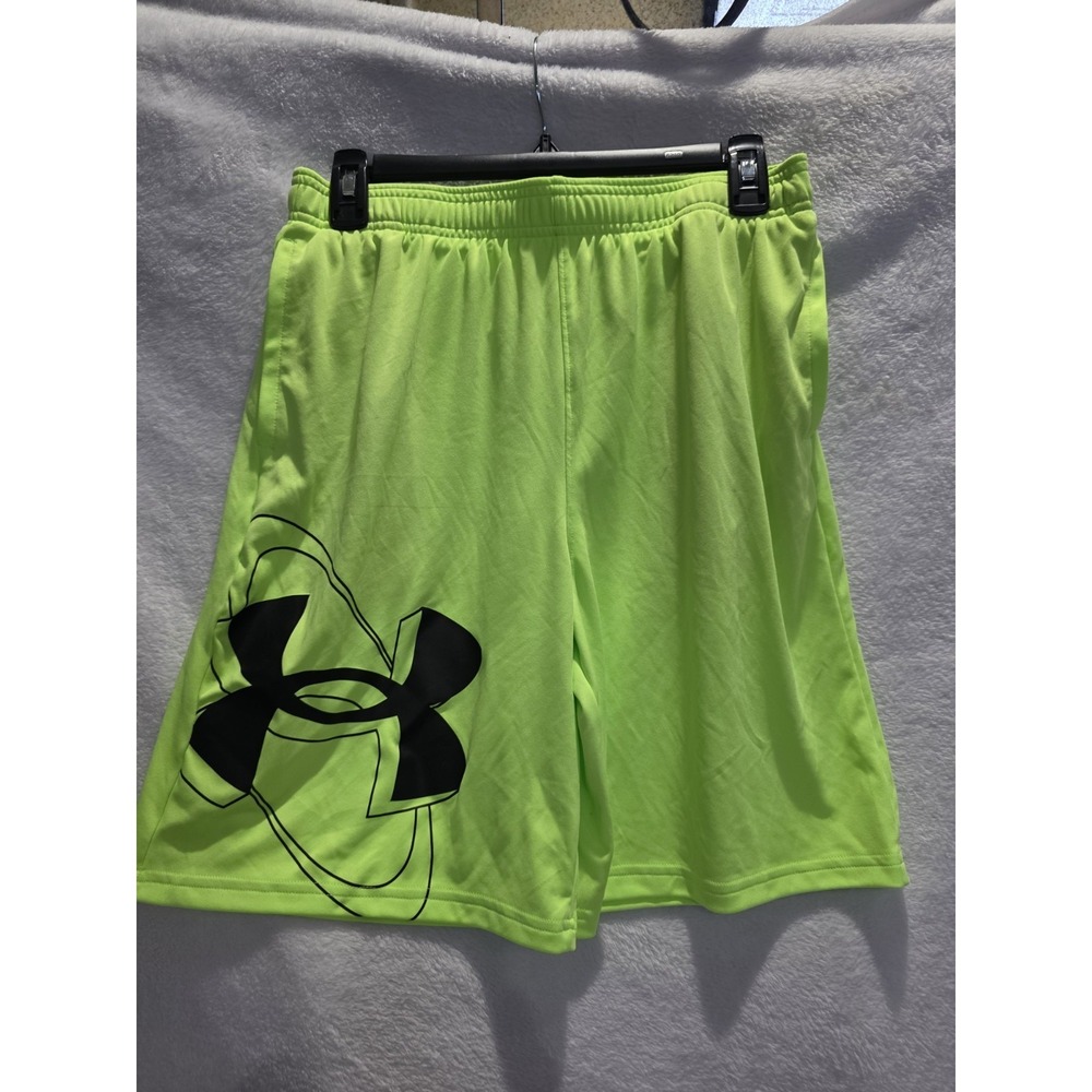 NWT Boys Under Armour Prototype 2.0 Shorts Lime Green Bright Ball 1361819 YXL